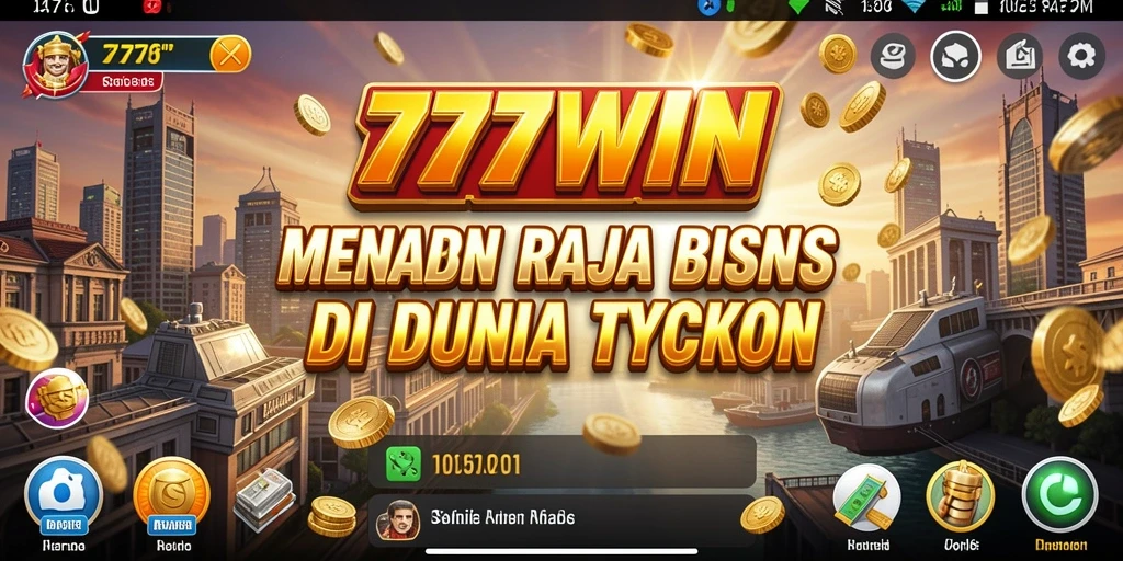 Tangkapan layar gameplay <strong>777WIN</strong> menunjukkan keseruan membangun kerajaan bisnis.