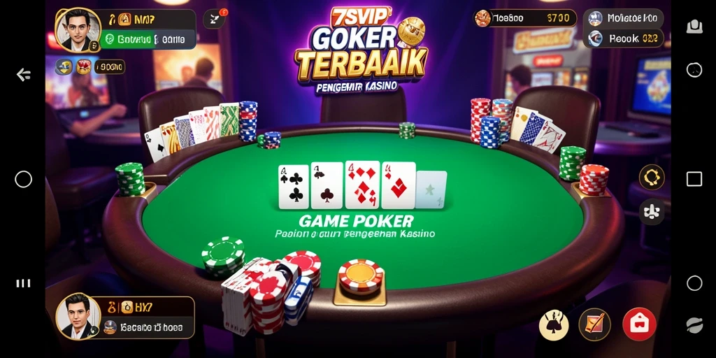 Gameplay mendebarkan dari 7SVIP dengan tampilan kartu poker.