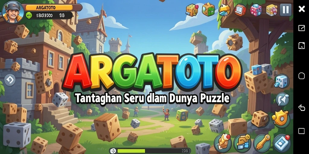 Tampilan gameplay ARGATOTO menunjukkan dunia puzzle yang menantang dan menarik.