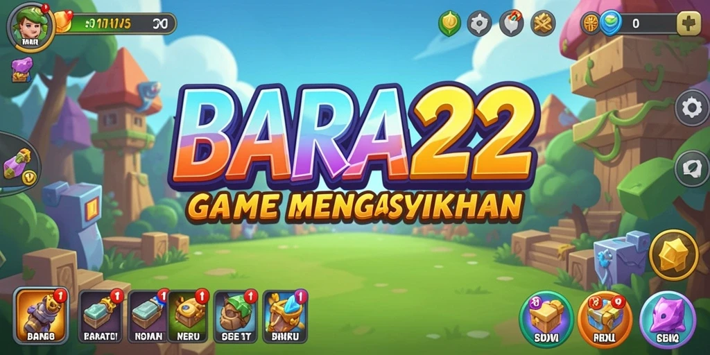 Tampilan gameplay BARA22 yang menarik dan penuh warna.