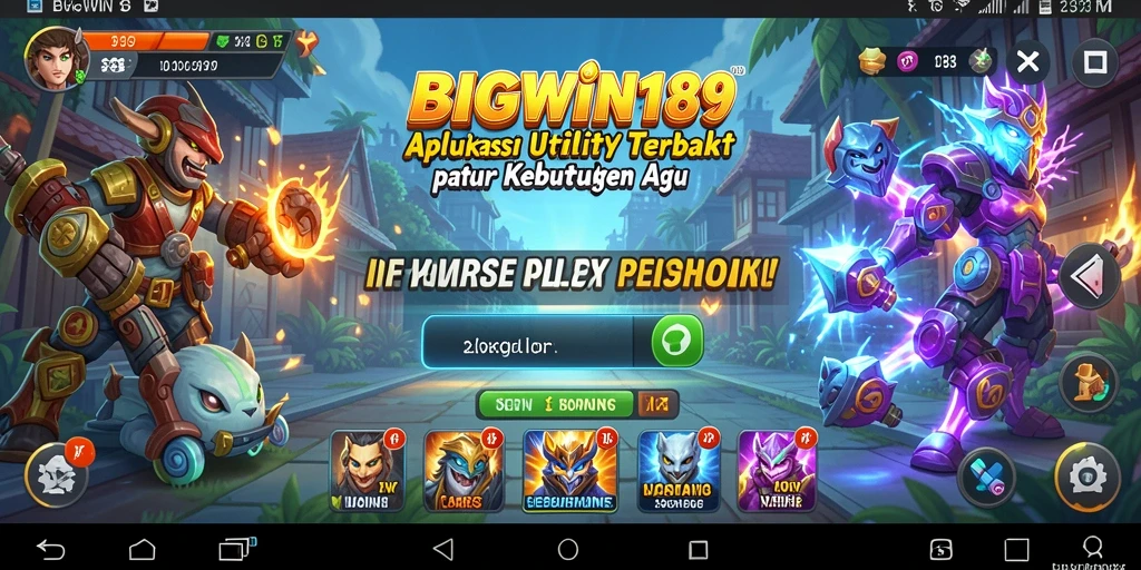 Tampilan antarmuka pengguna aplikasi BIGWIN189 yang intuitif.