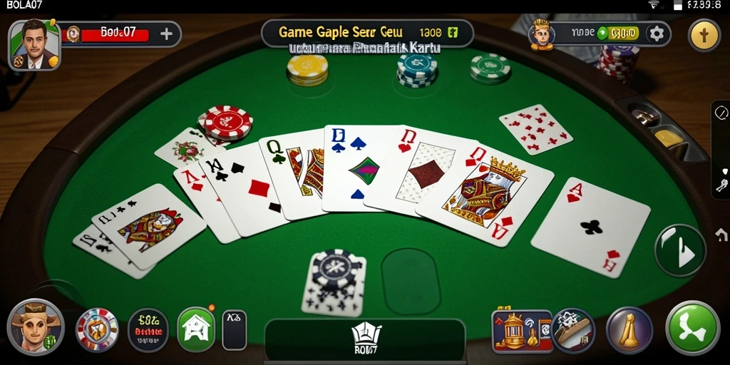 Screenshot BOLA07 menampilkan gameplay Gaple menarik dan interaksi pemain.