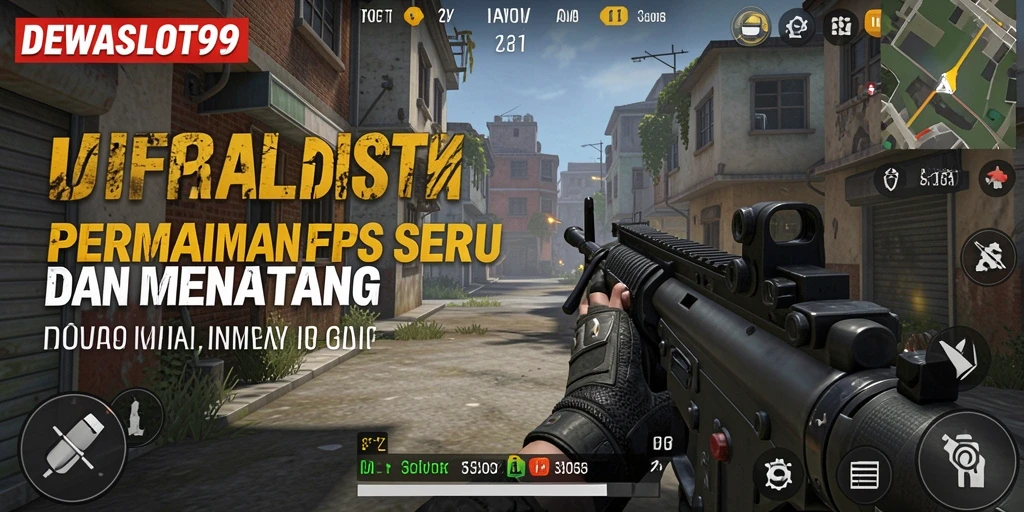 Tangkapan layar gameplay seru DEWASLOT99 saat pertempuran FPS.