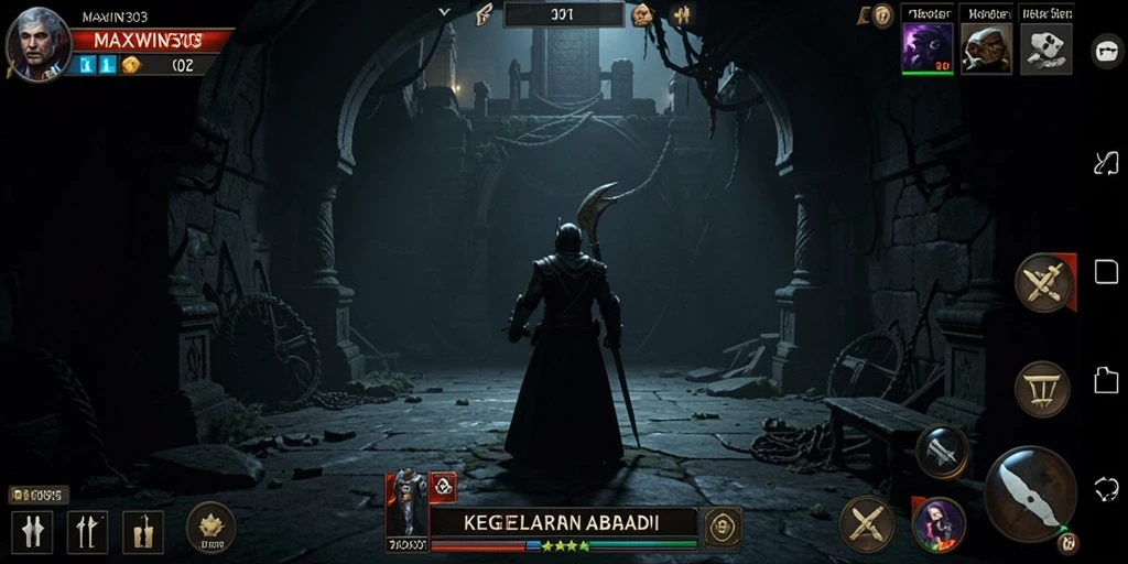 Tampilan mendebarkan dari gameplay kengerian dalam MAXWIN303.