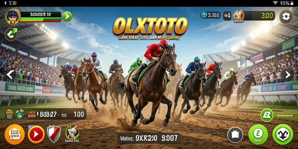 Screenshot menampilkan aksi balap mendebarkan dalam OLXTOTO.