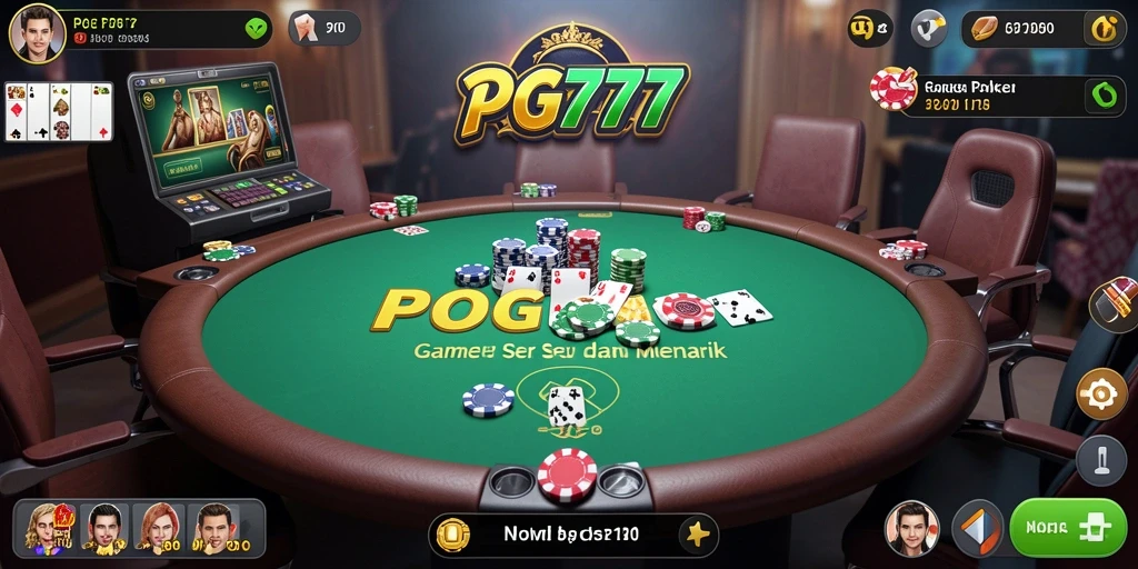Screenshot PG777 menampilkan gameplay Poker yang intens dan menyenangkan.