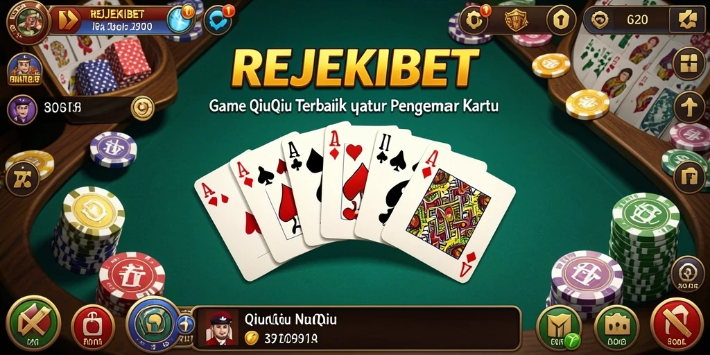 Tampilan gameplay QiuQiu yang menggembirakan di REJEKIBET.